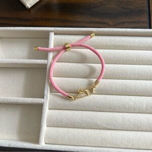 Handmade Braided Cord Bracelet with Butterfly Connector